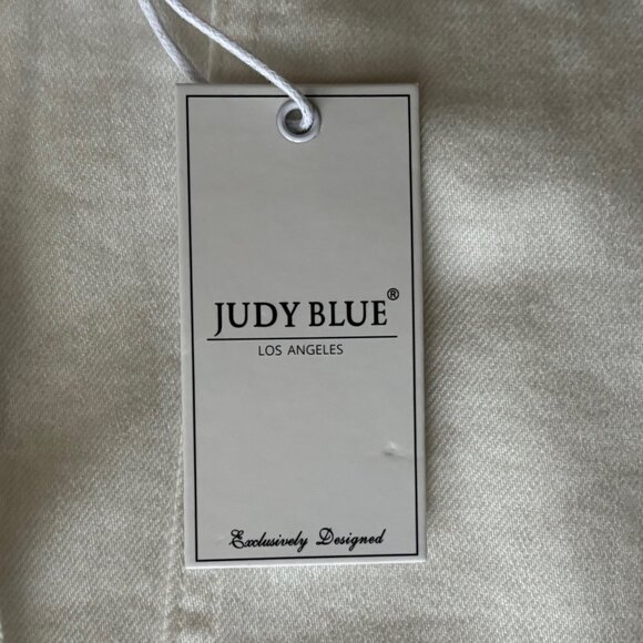Judy Blue Womens High Waist Double Rolled Ivory Drawstring Joggers/Jeans Sz 20W - Picture 6 of 15